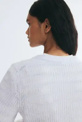Gilet en maille côtelée - Violet ancien clair — photo 1