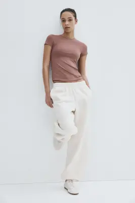 T-shirt ajusté en microfibre - Rose ancien — photo 3