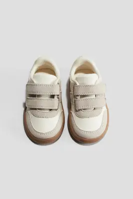 Sneakers en cuir - Blanc/beige clair — photo 3