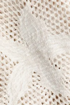 Robe en maille ajourée avec motifs - Beige clair — photo 2