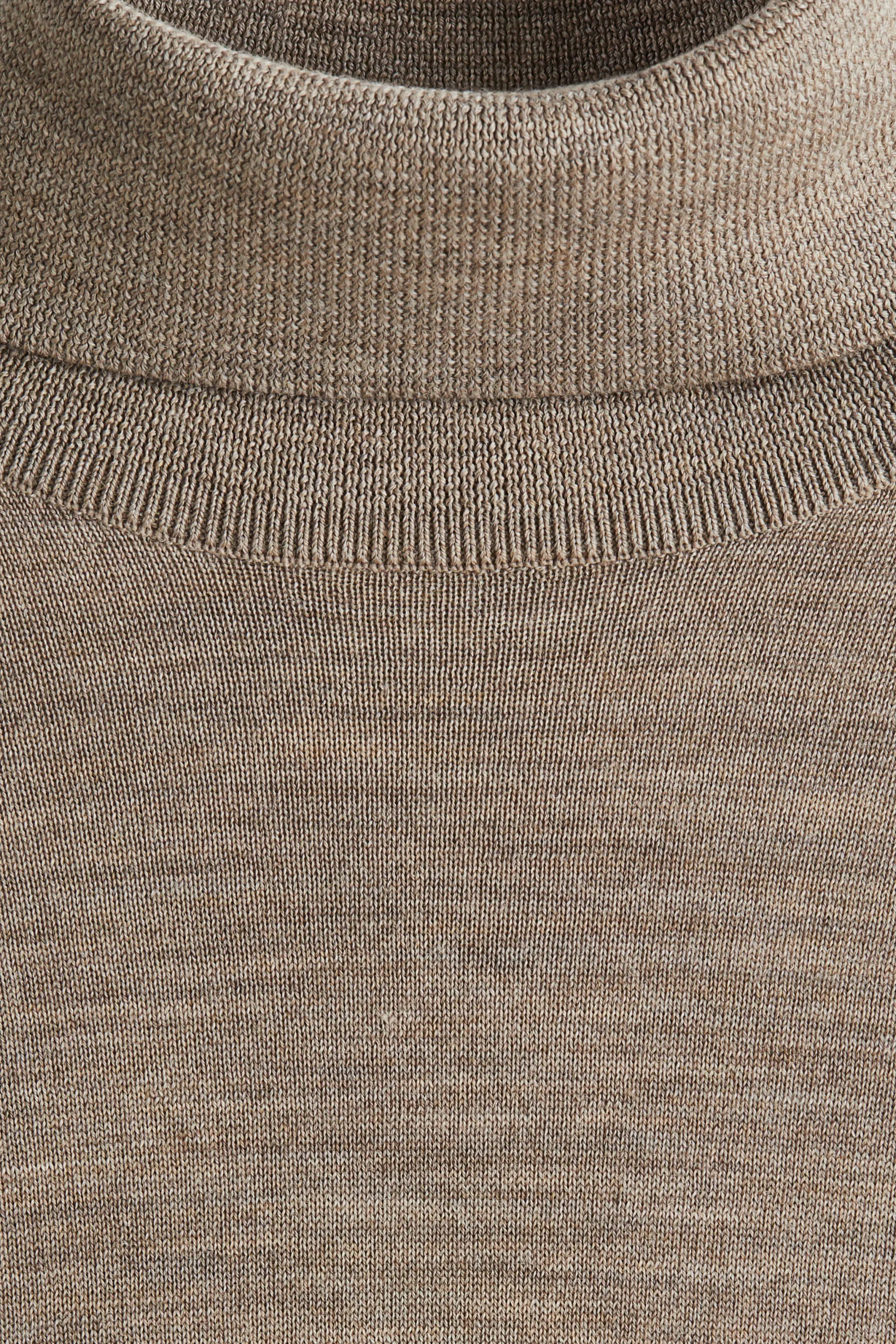 Pull Regular Fit en laine - Beige foncé