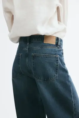 Baggy Regular Waist Jeans - Bleu denim foncé — photo 3