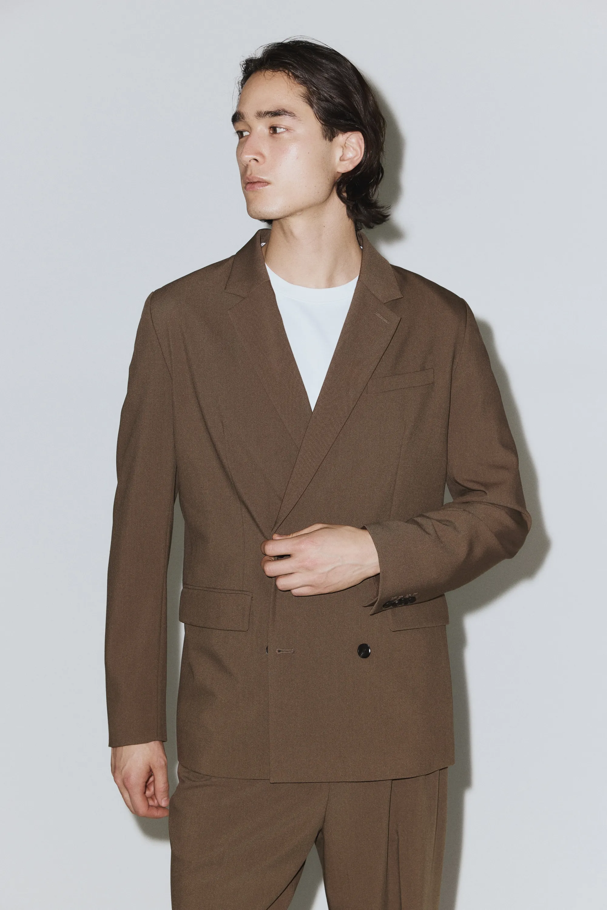 Veste de costume Wrinkle Resistant Relaxed Fit - Marron clair