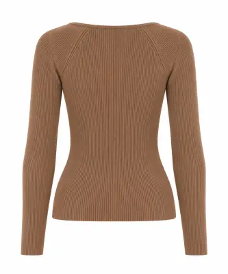 Dylan Knit Top - Beige — photo 4