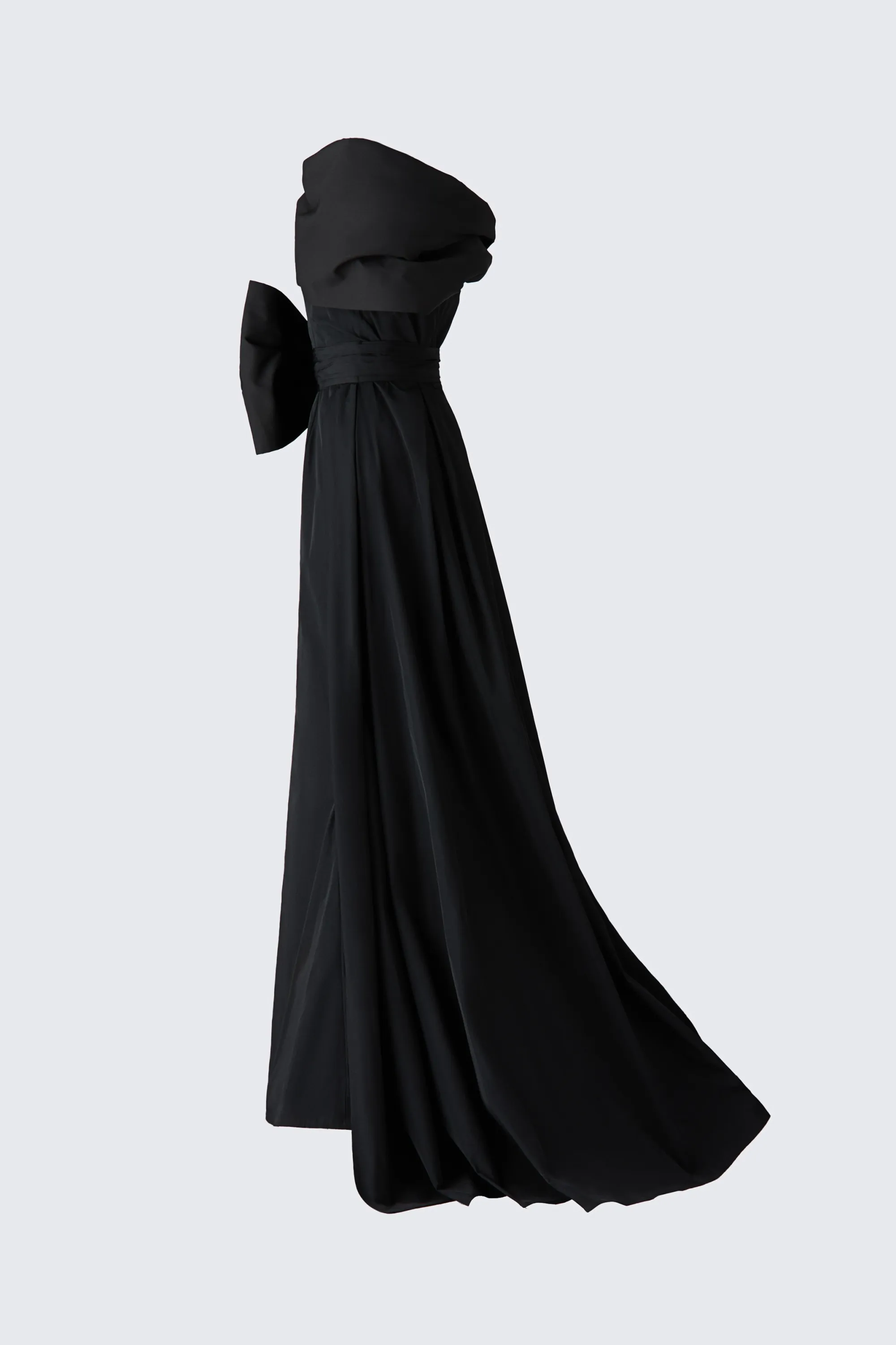 Robe avec nœud et traîne - Noir