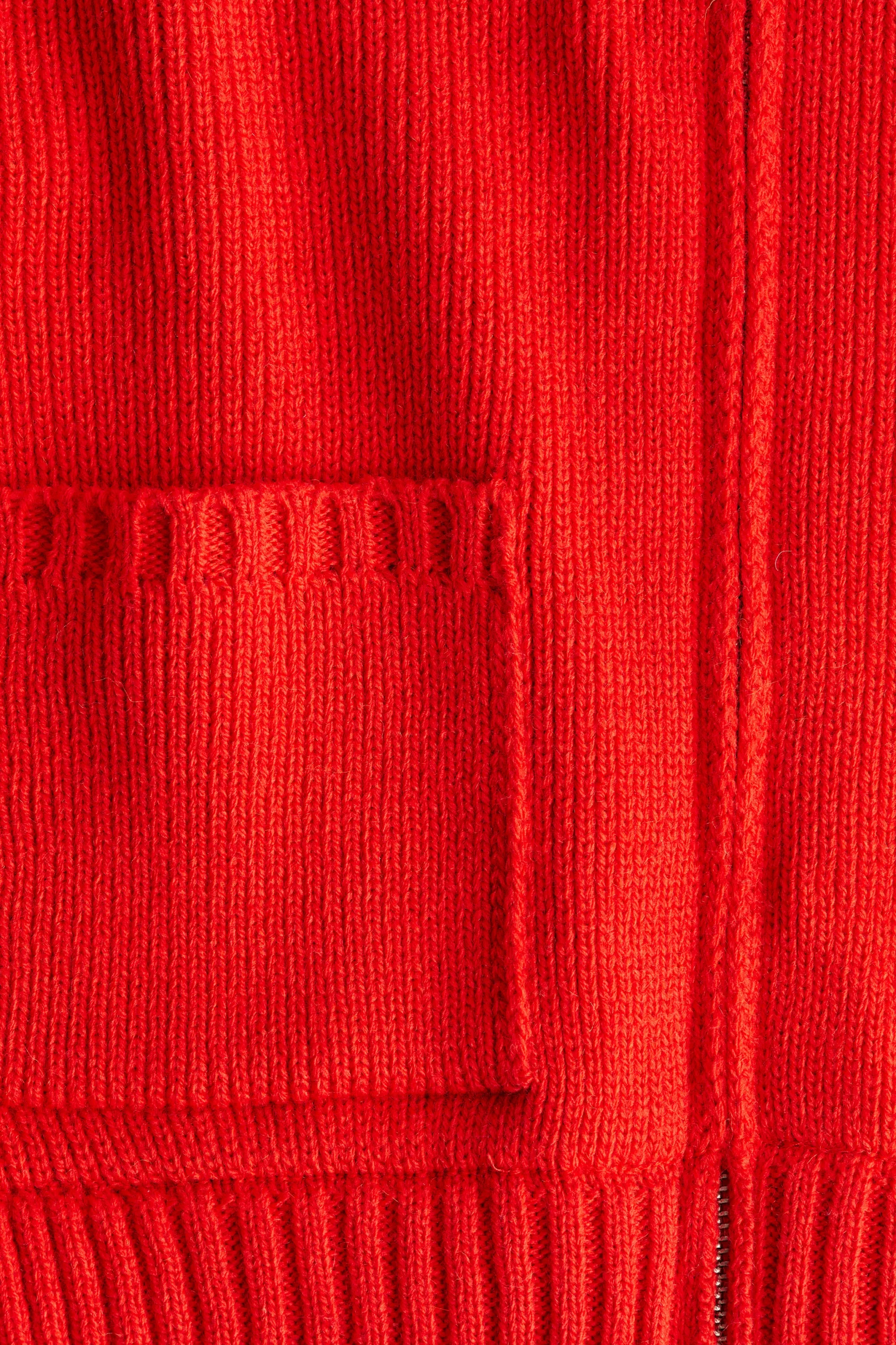 Gilet zippé - Rouge vif