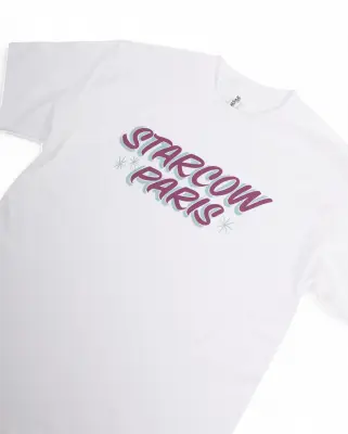 x With Vivid Color Deck Tee White Magenta — photo 3