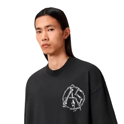 ALLSAINTS Anatomica Oversized T-Shirt Washed Black — photo 2