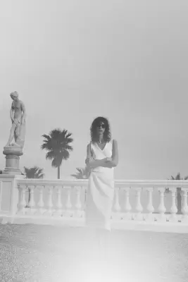 JUPE EN COTON ET LIN À BRODERIE ANGLAISE - BLANC — photo 4