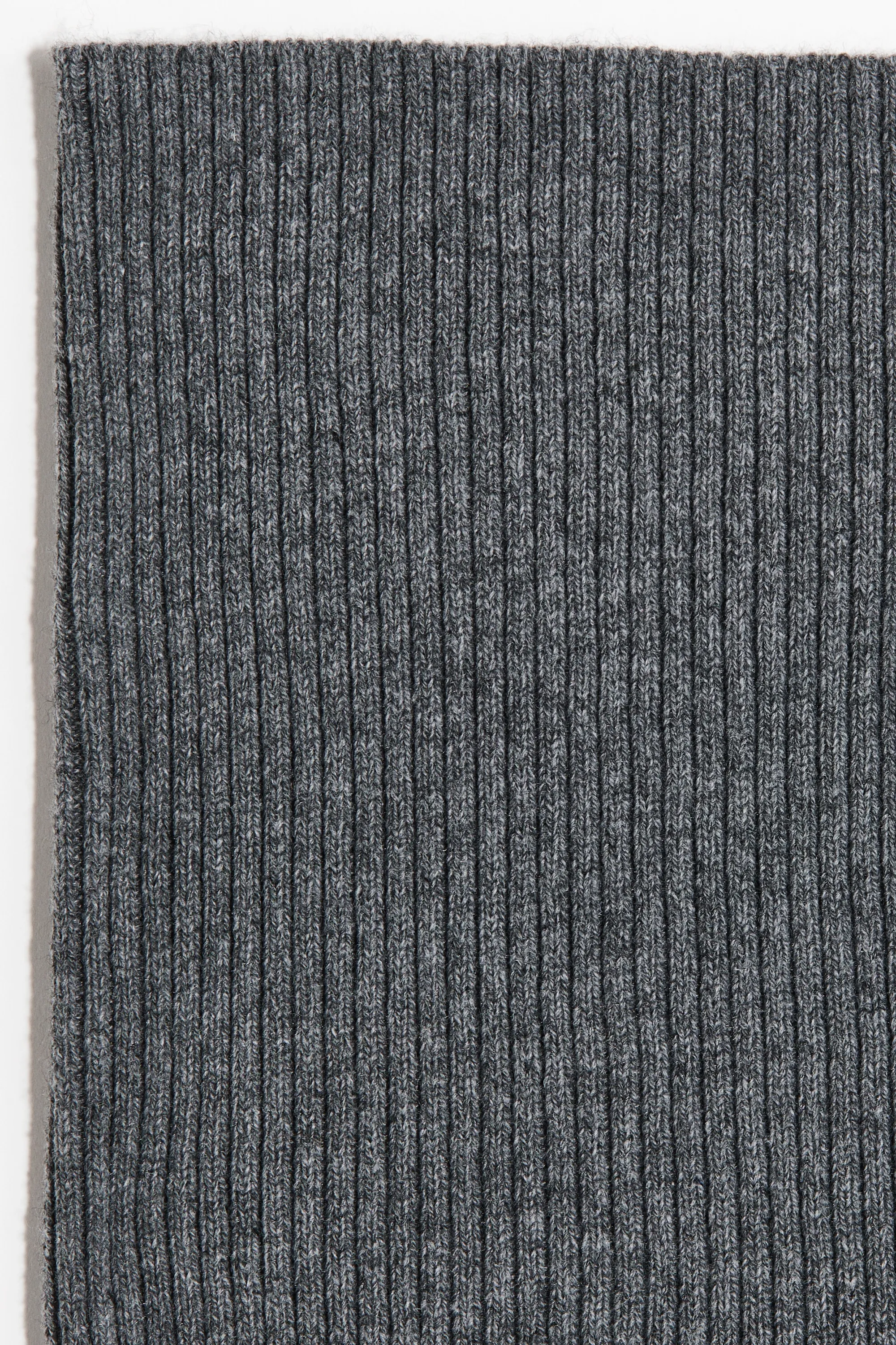 Snood en maille côtelée - Gris foncé chiné