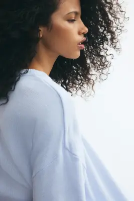 Pull décontracté - Bleu clair — photo 2