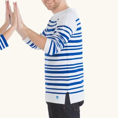 Marinière homme Rachel 1952 Blanc / Bleu — photo 2
