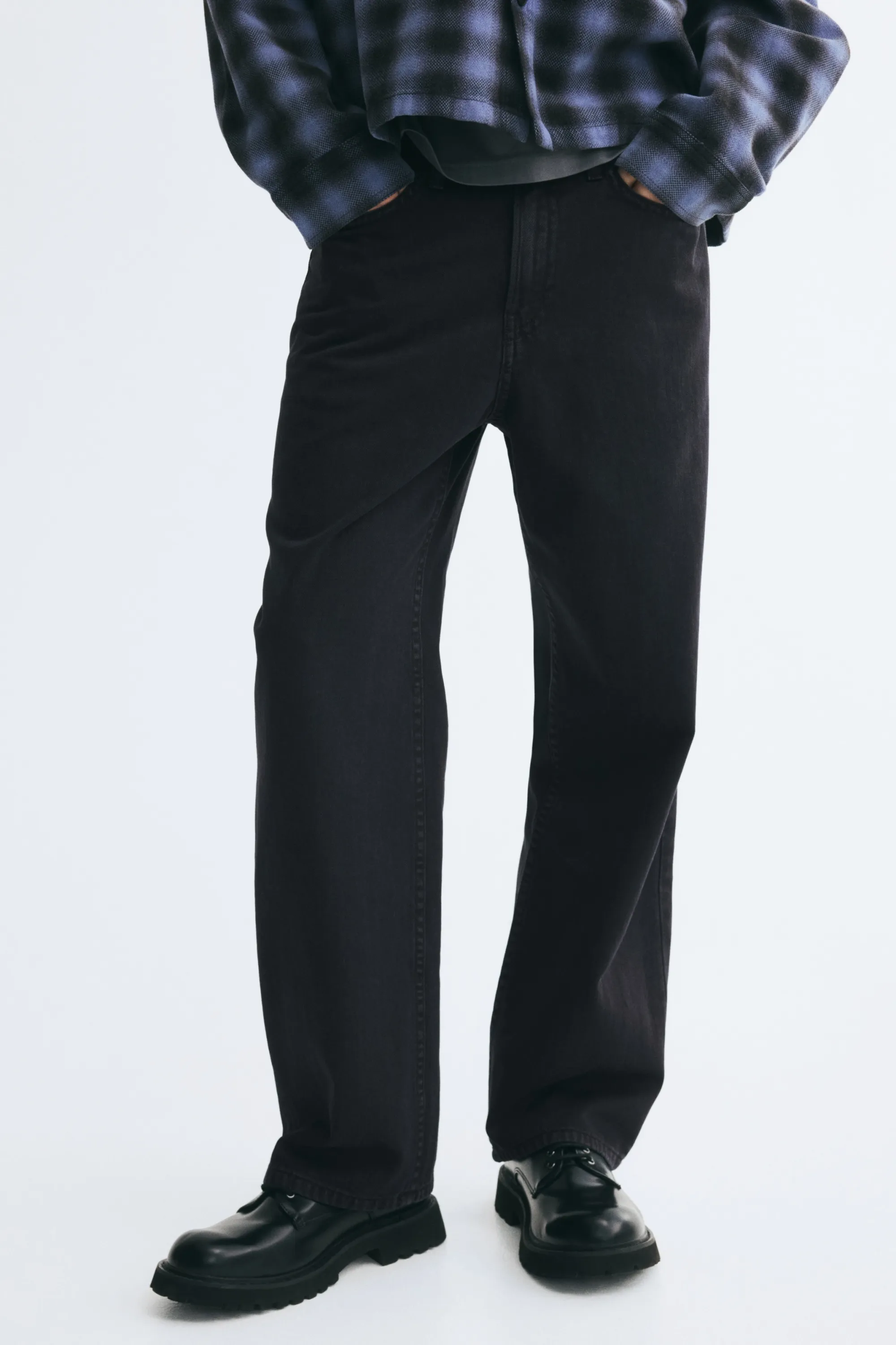 Pantalon Relaxed Fit en coton - Noir denim