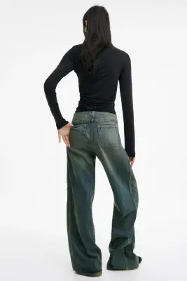 Baggy Low Jeans - Bleu denim — photo 1