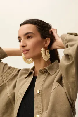 Boucles D'Oreilles Natsuko Ecru — photo 4
