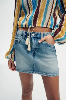 Minijupe - Bleu denim — photo 2