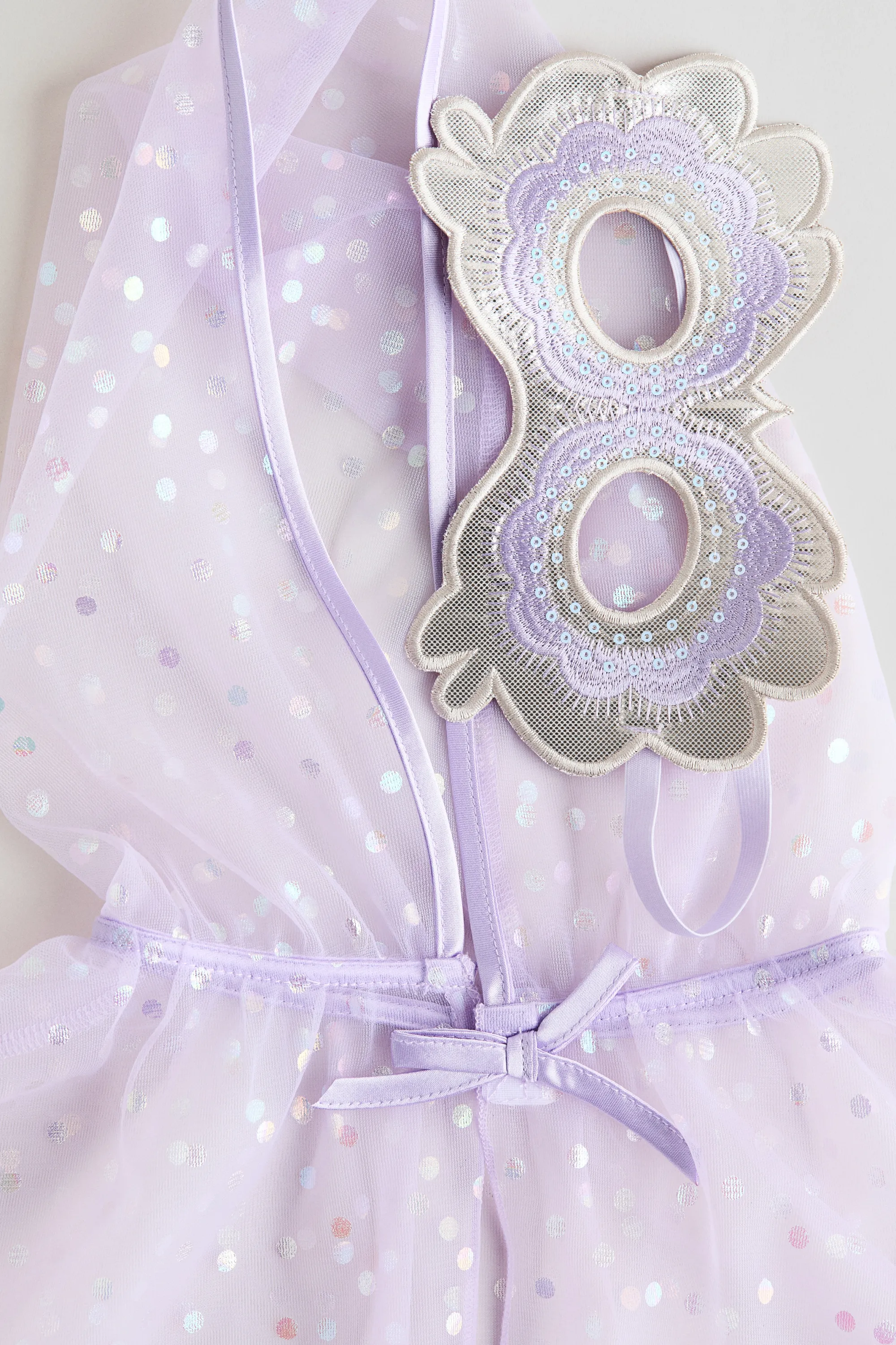 Déguisement 2 pièces avec cape - Violet clair/motif