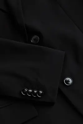 Veste Skinny Fit à fermeture droite - Noir — photo 2