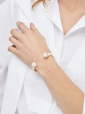 Bracelet DARCEY en laiton doré et perle Prix boutique 380€ Taille XS — photo 4