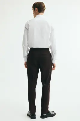 Pantalon de costume Slim Fit - Marron foncé — photo 2