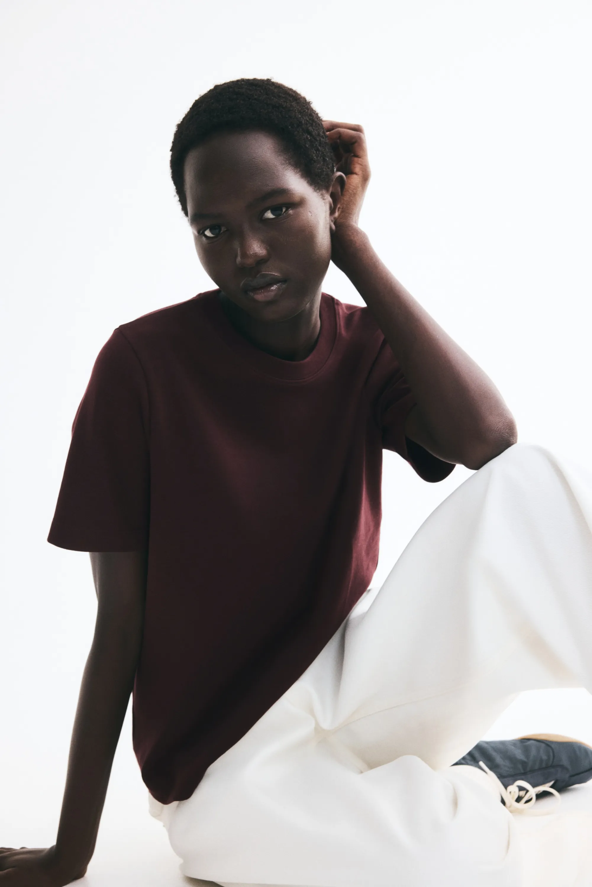 T-shirt en interlock - Bordeaux