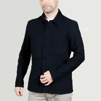 Veste Workwear en Moleskine en Coton Bio 4M/5 - Noir — photo 1