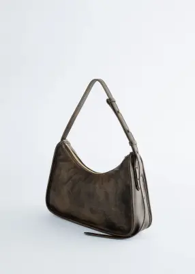 Sac porté épaule en cuir - Marron Clair — photo 3