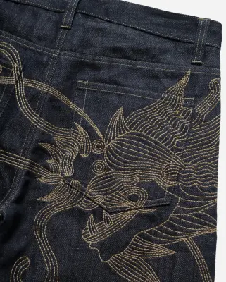 Dragon Hemp Denim Jeans Indigo — photo 4