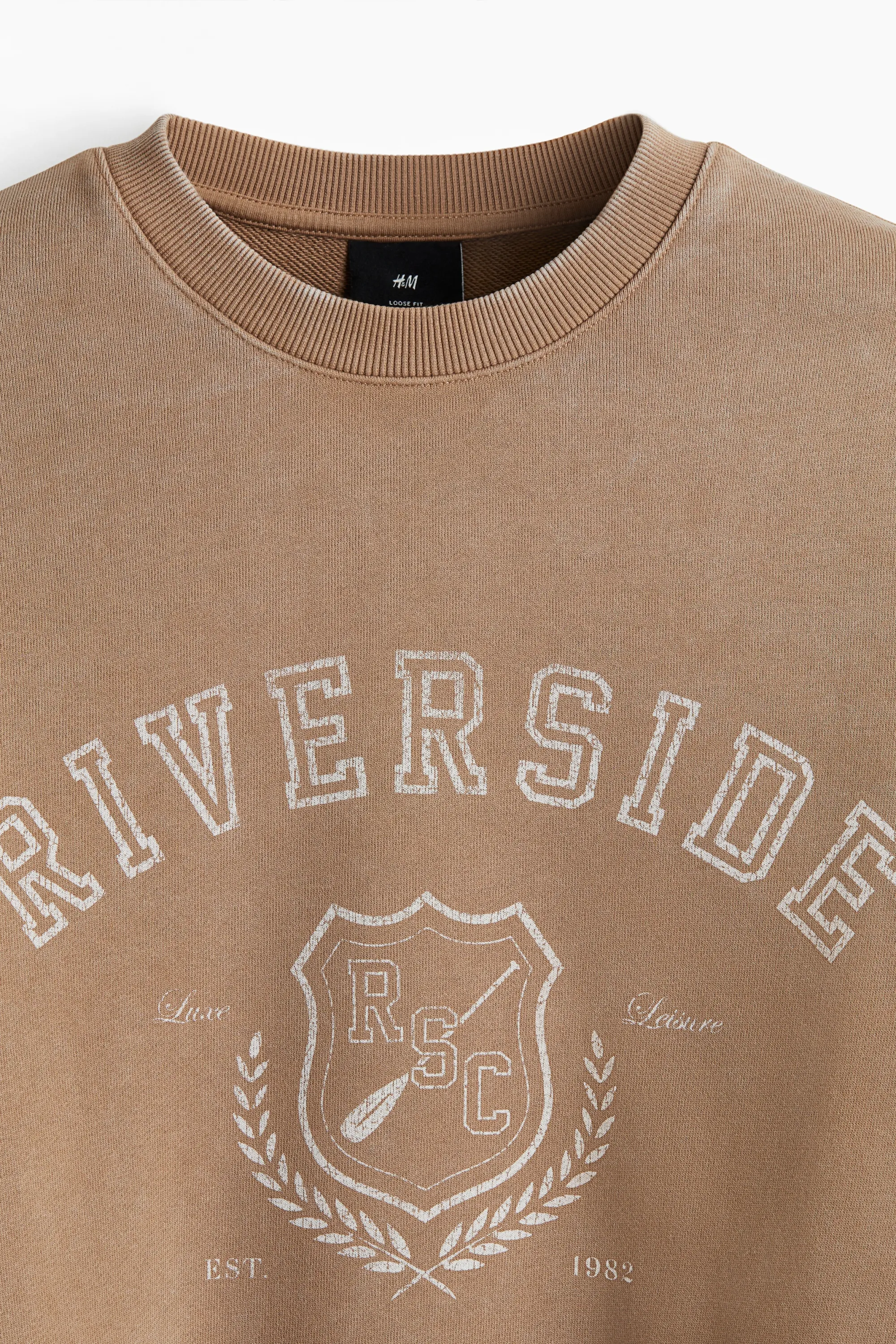 Sweat imprimé Loose Fit - Beige/Riverside