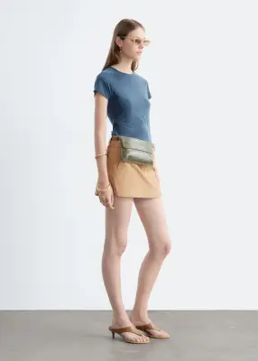 T-shirt ajusté à manches raglan - Bleu foncé — photo 4