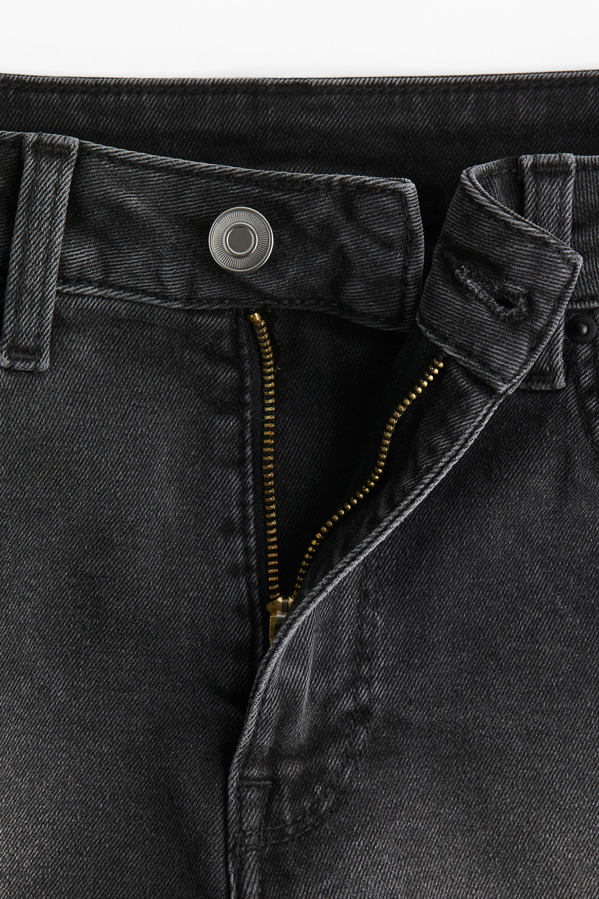 Short High en denim - Gris foncé