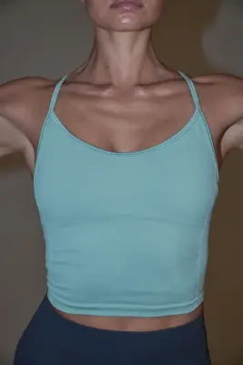 Top de sport Seamless DryMove™ - Turquoise clair — photo 2