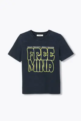 T-shirt à message 'free mind' — photo 1