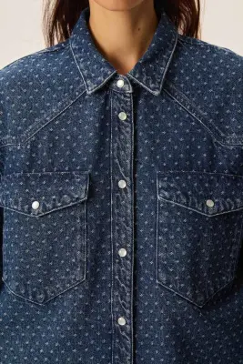 Chemise Lolly Jacquard Middle Blue — photo 4