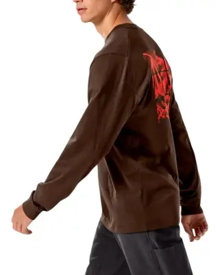 Kragg SL Cotton Bird Tile Shirt LS Carob / Dynasty — photo 4