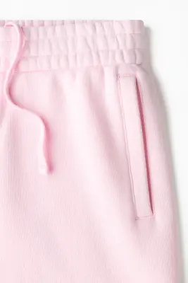 Short Relaxed Fit en molleton - Rose clair/Metallica — photo 5