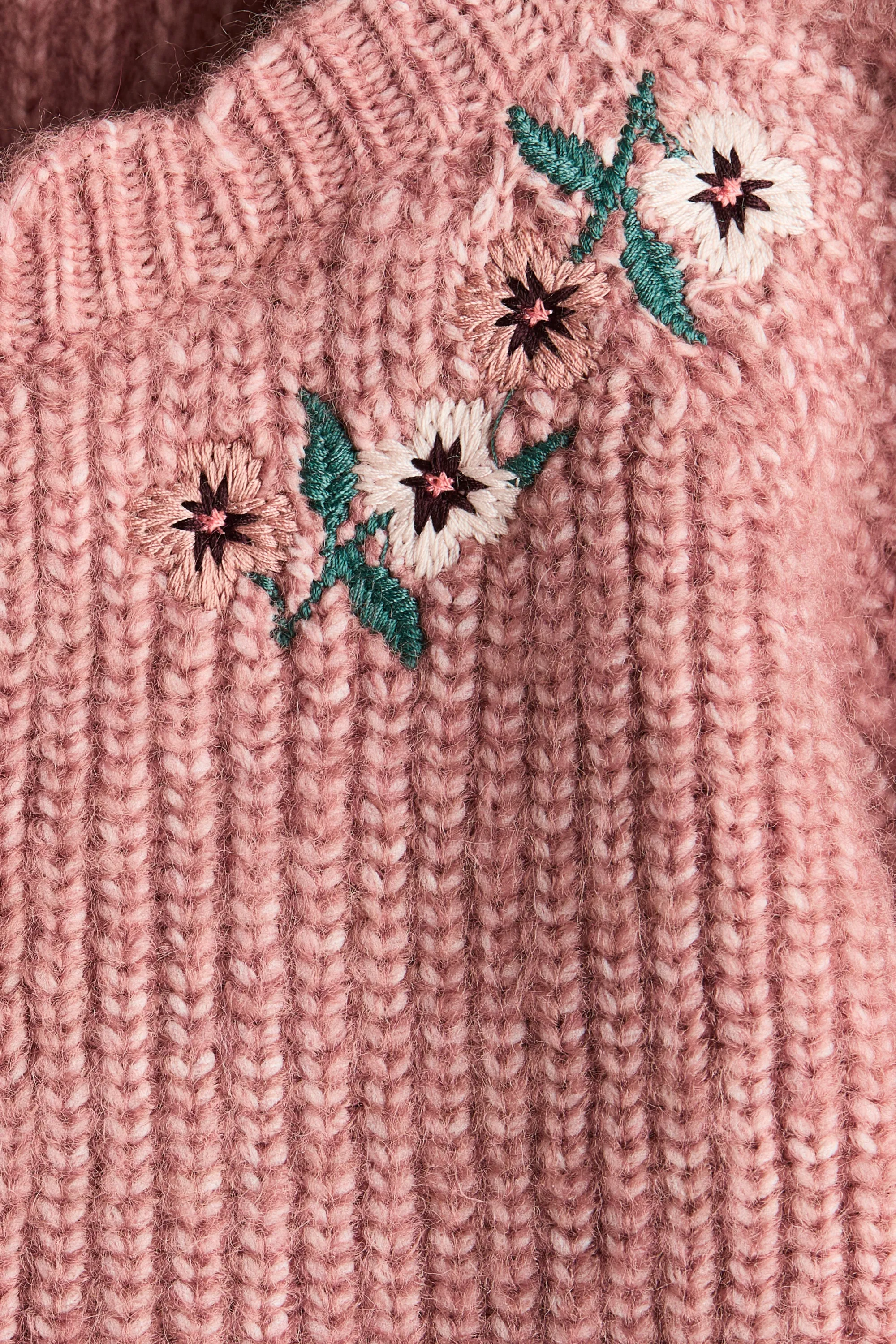 Gilet avec détails brodés - Rose