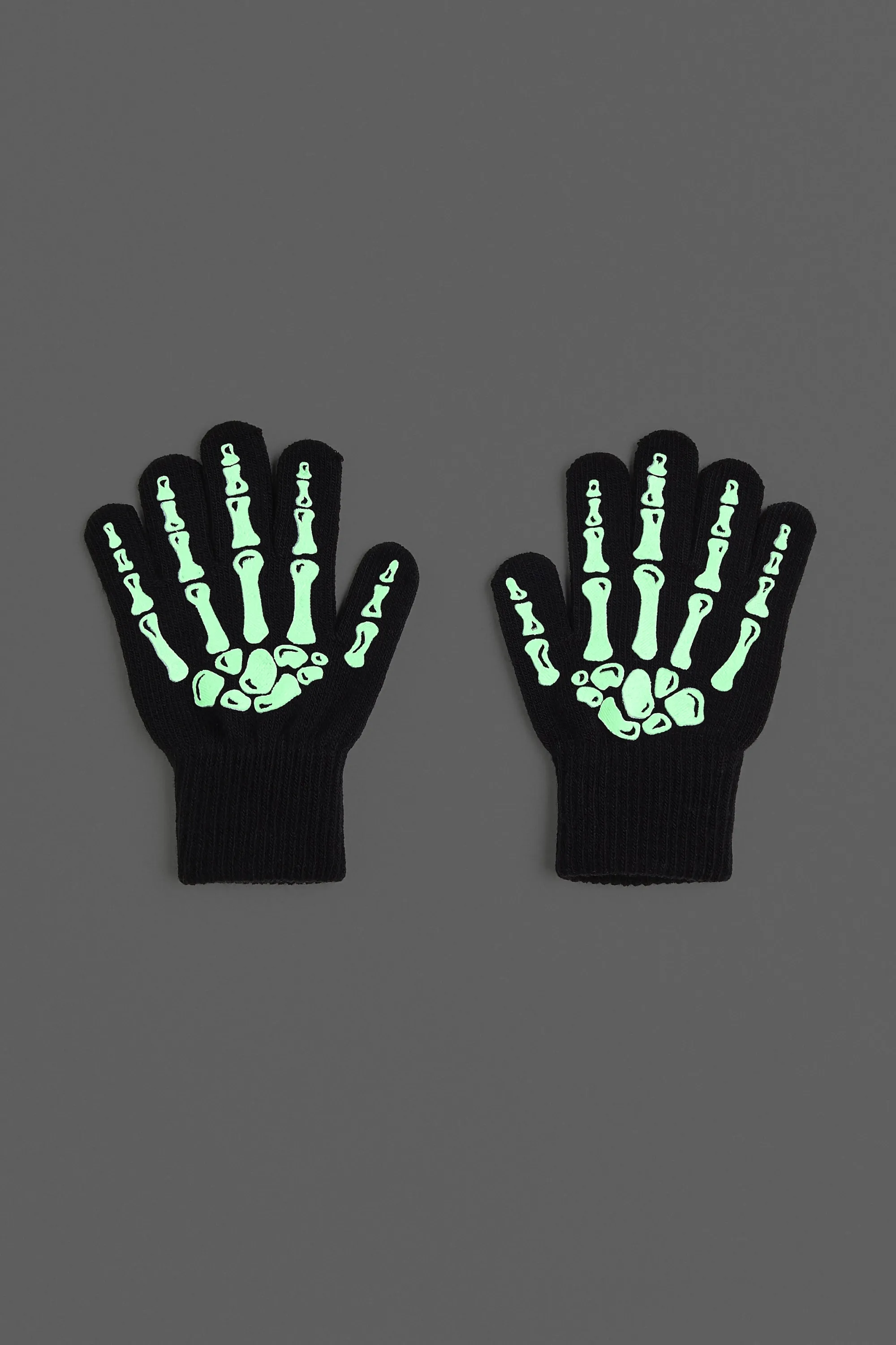 Gants de déguisement - Noir/phosphorescent