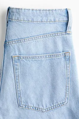 Wide High Waist Jeans - Bleu denim clair — photo 5