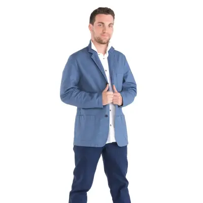 Veston workwear en croisé en coton bio 1G/24 - Postman — photo 3