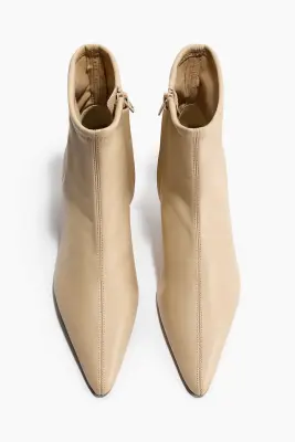 Bottines chaussettes à talon - Beige clair — photo 2