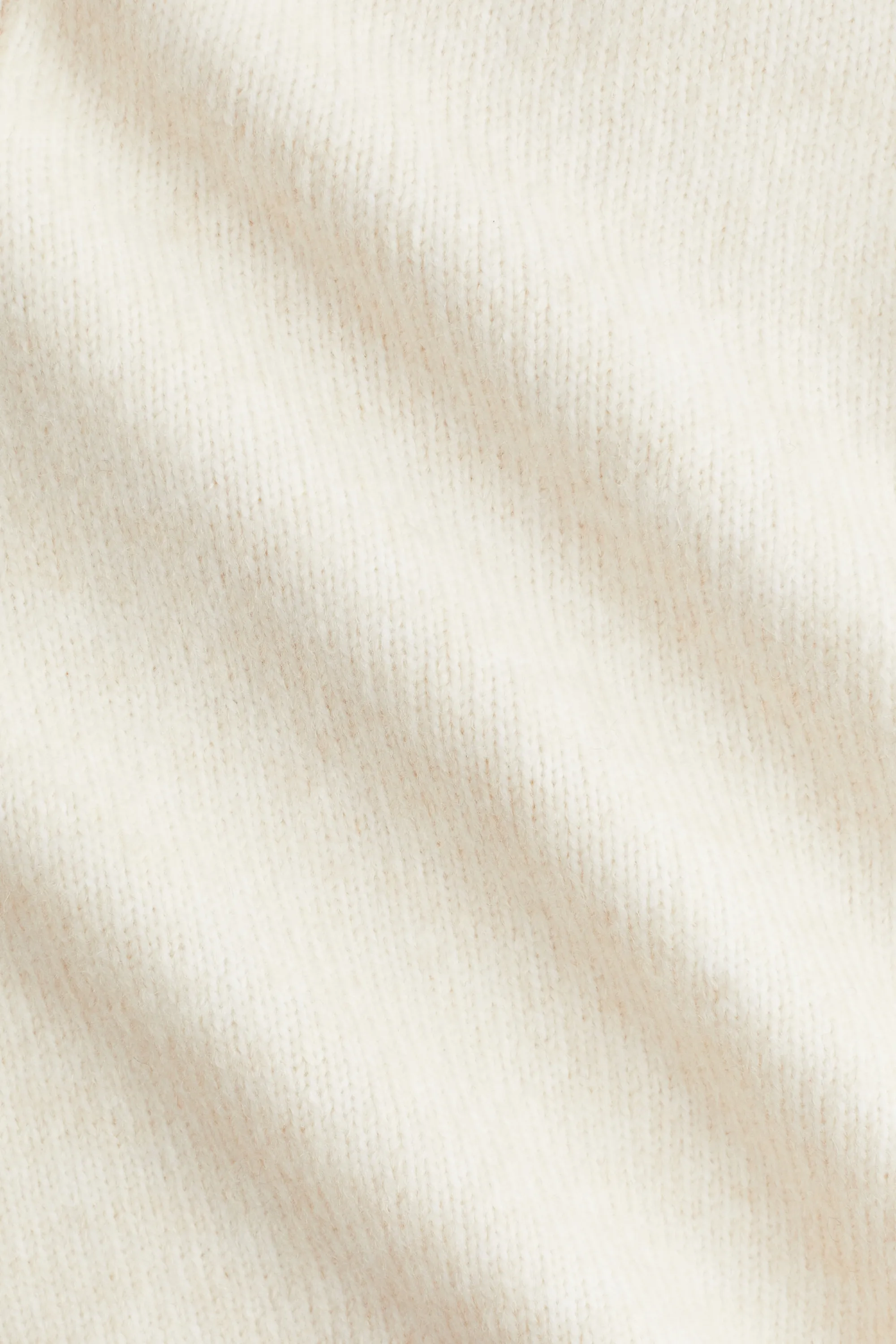 Pull en maille fine avec col - Crème