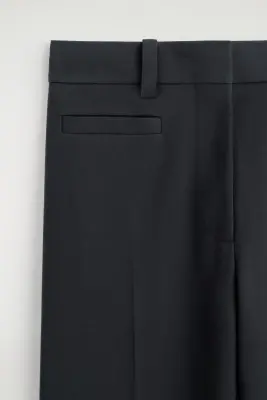 PANTALON DROIT EN MAILLE MILANO - BLEU MARINE — photo 4