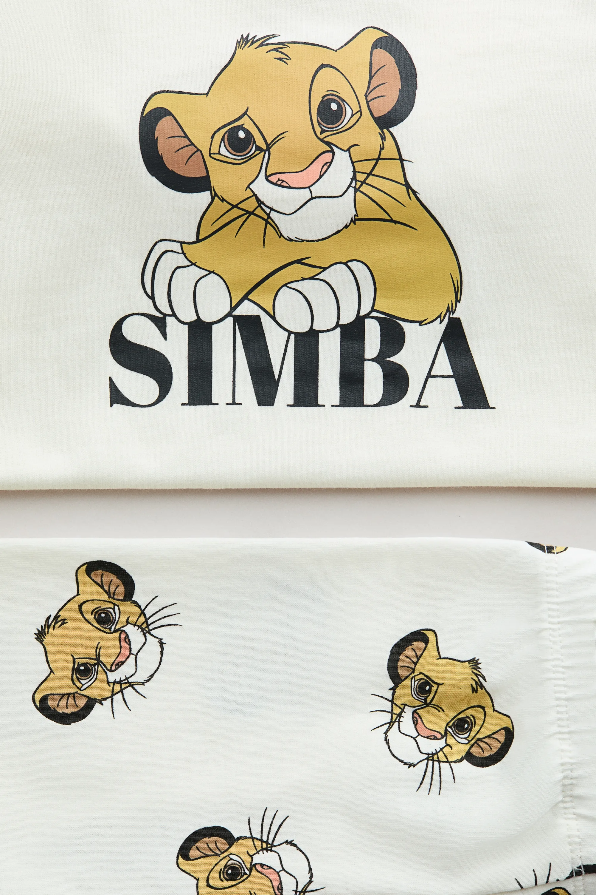 Pyjama imprimé en coton - Crème/Le Roi lion