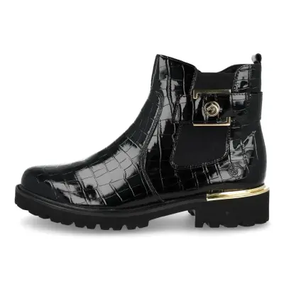 Bottines Remonte D8684-03 Noires - Cuir Lacets Zip Grande Pointure Femme — photo 2
