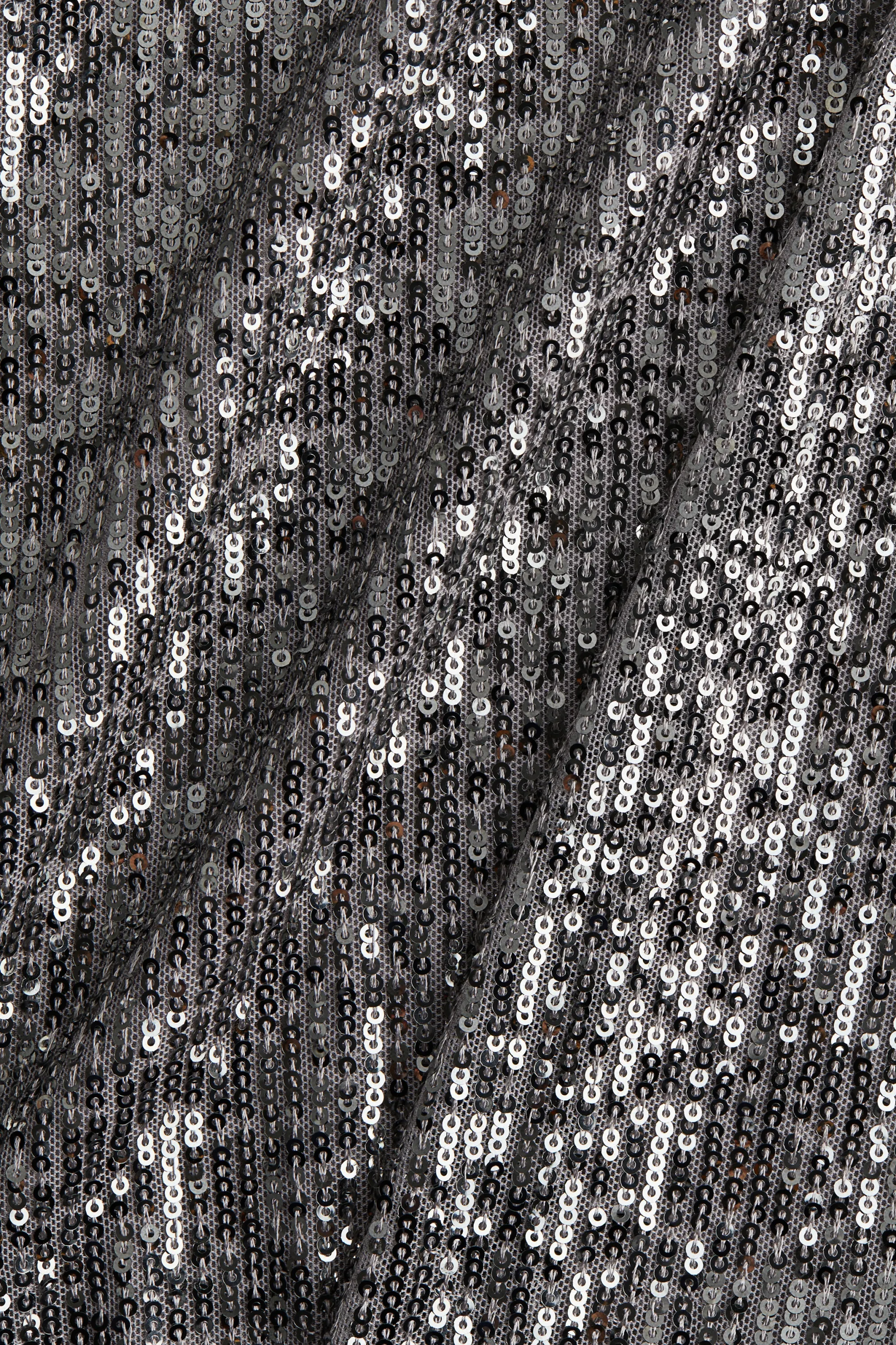 MAMA Jupe évasée à sequins - Argenté