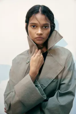 Veste façon trench - Vert kaki — photo 3