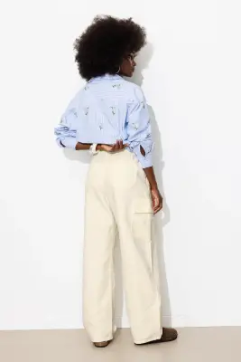 Pantalon cargo en toile Femme — photo 4