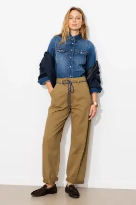 Pantalon chino taille haute — photo 3