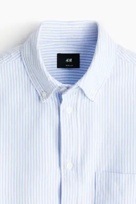 Chemise Oxford Regular Fit - Light blue/Striped — photo 5